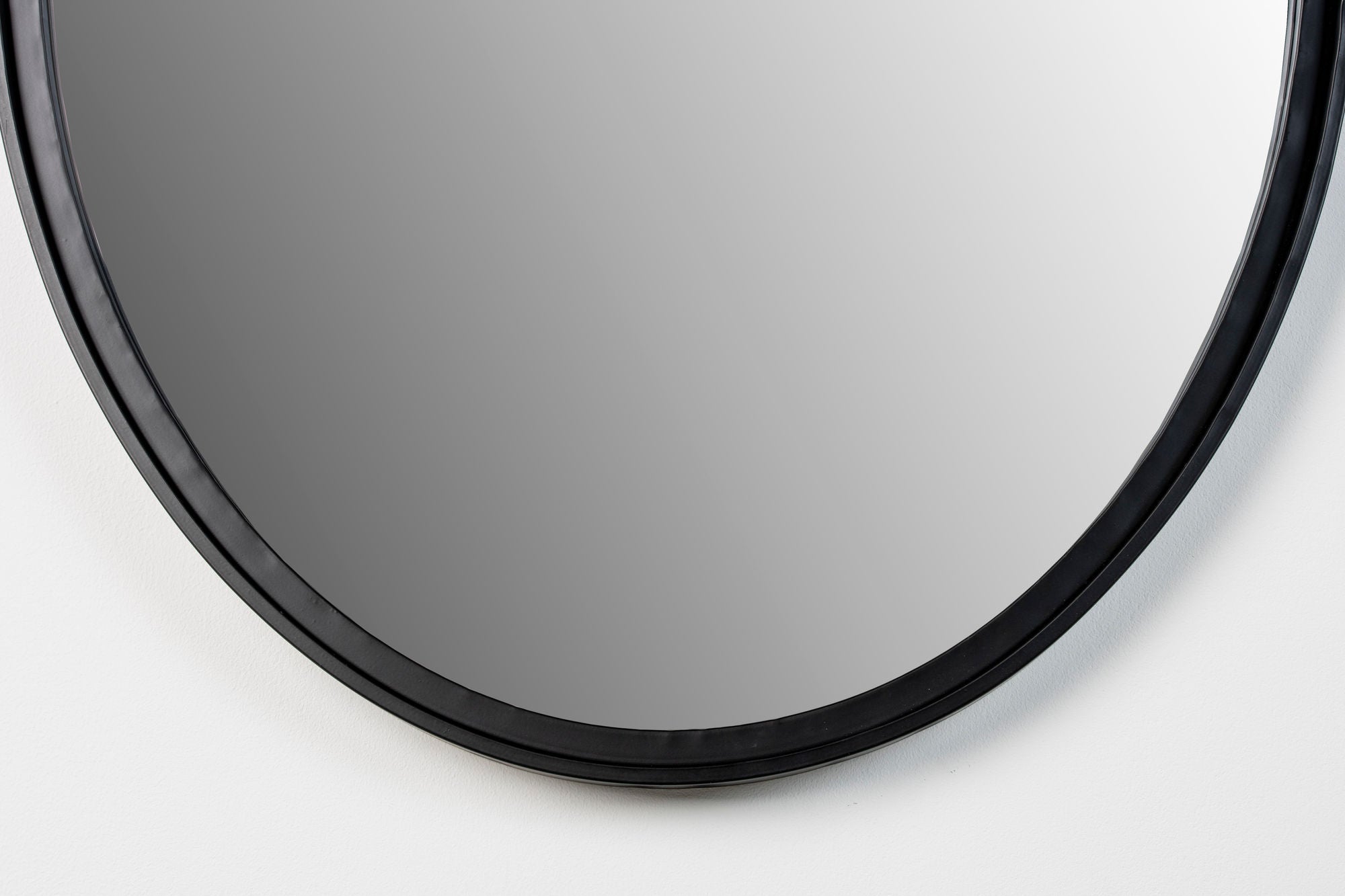 Matz Black Oval Wall Mirror Large